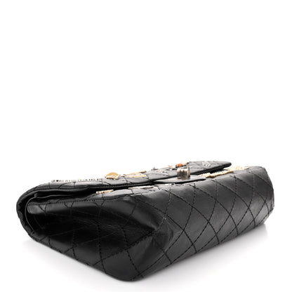 Chanel Aged Calfskin Lucky Charms 2.55 Reissue 225 Flap Black 3 of 11