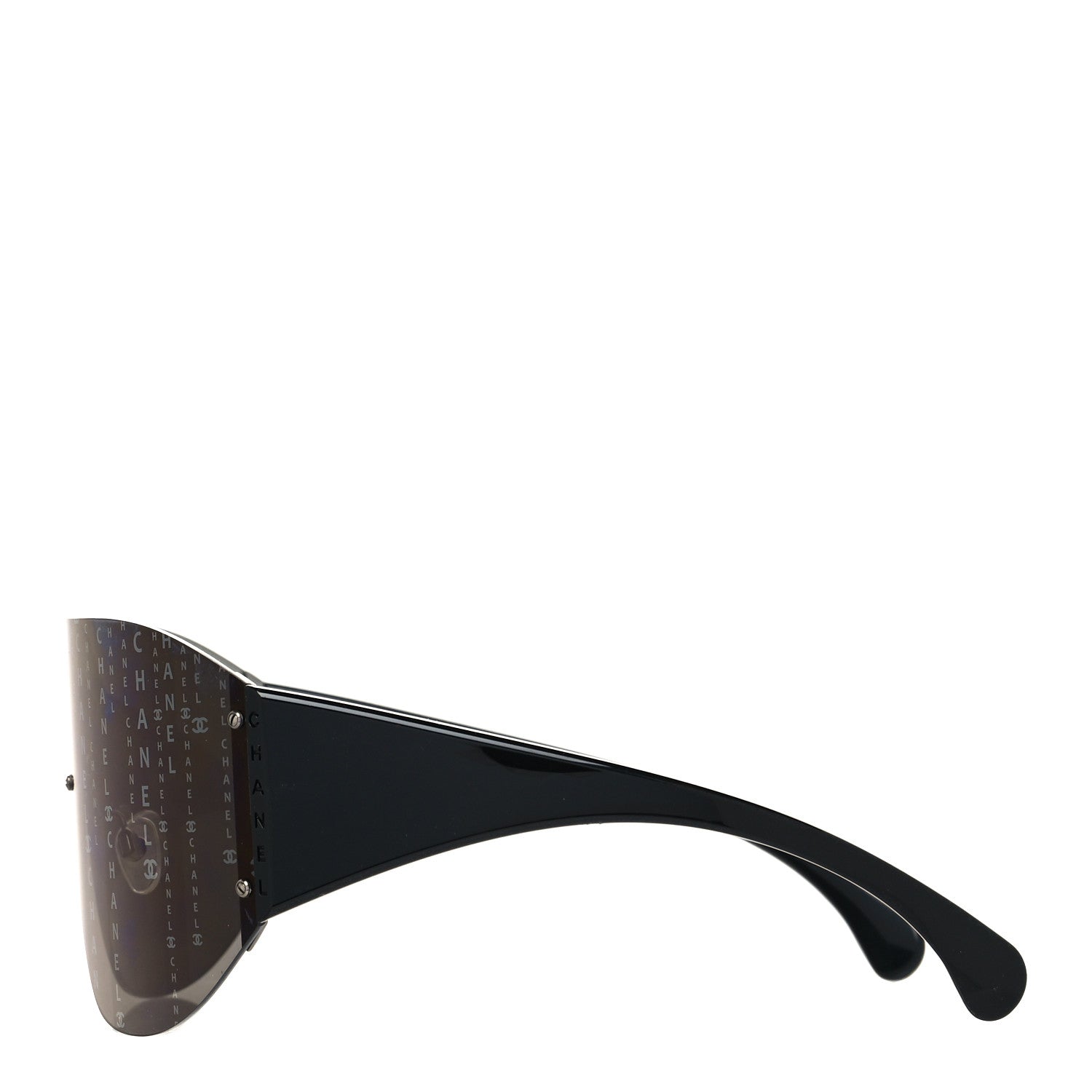 Chanel Acetate Shield Runway 71217 Sunglasses Black 3 of 7