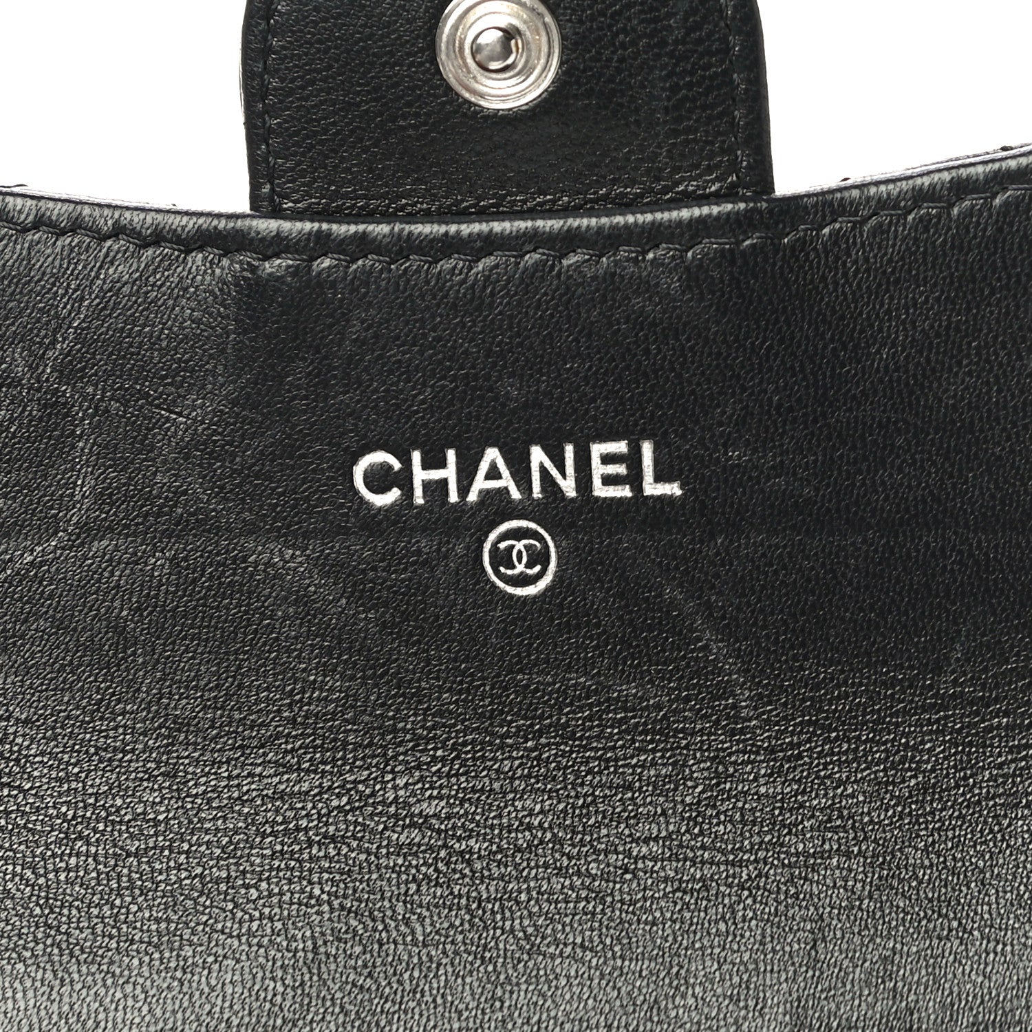 Chanel Lambskin Quilted Flap Card Holder Wallet Black 7 of 18
