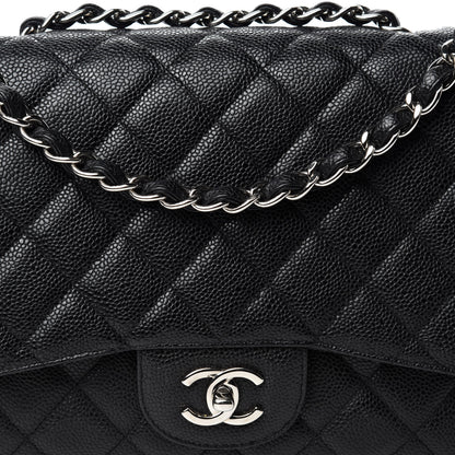 Chanel Caviar Quilted Jumbo Single Flap Black 10 of 10