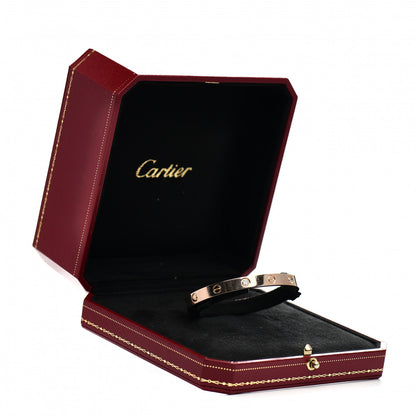 Cartier 18K Pink Gold 4 Diamond LOVE Bracelet 17 5 of 5