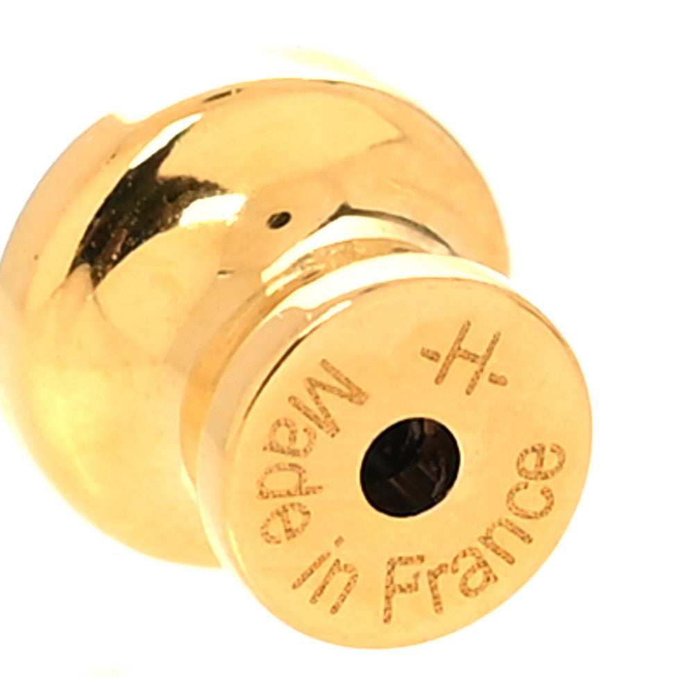 Gold Lacquered Pop H Earrings Bleu Jean