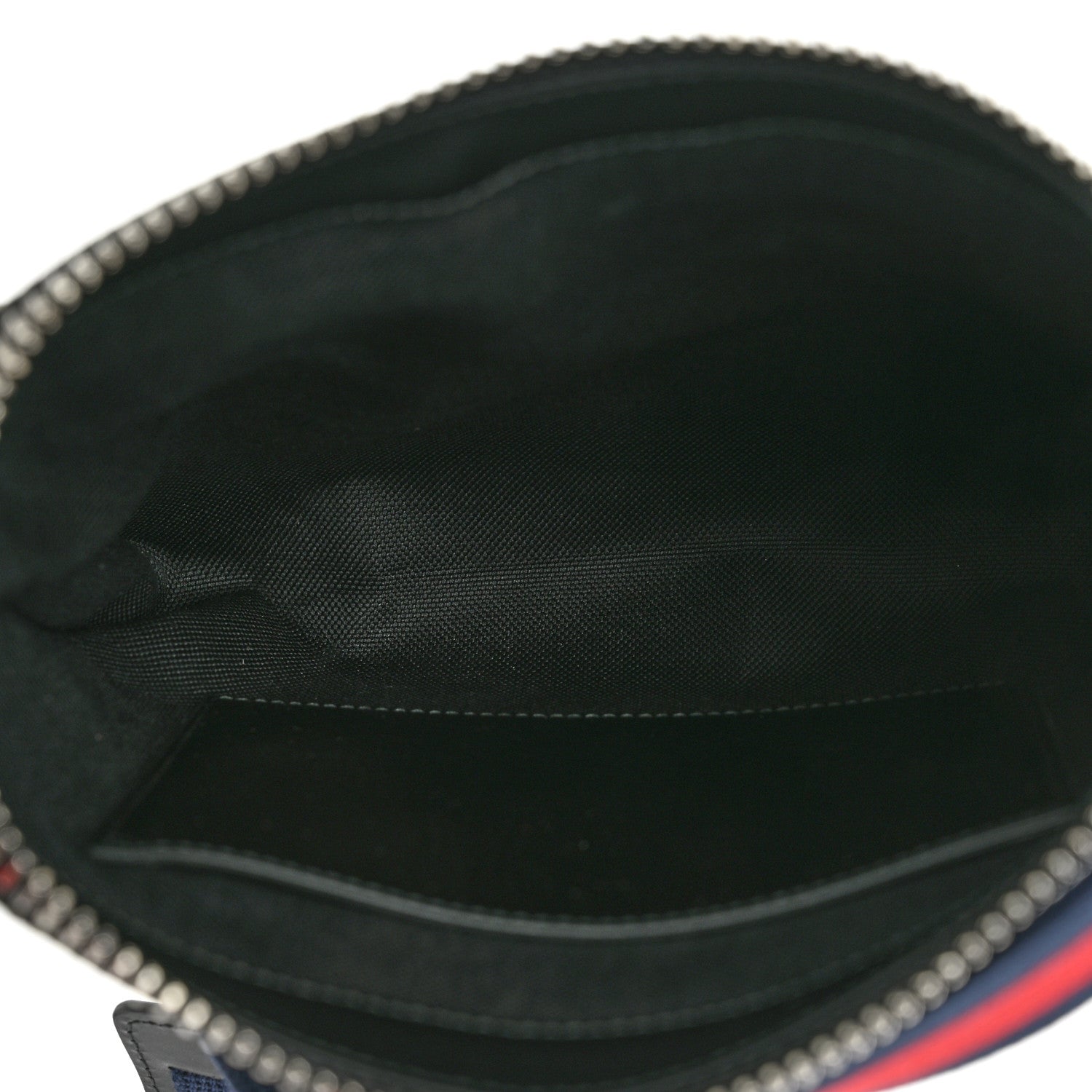 Gucci GG Supreme Monogram Web Small Flat Messenger Bag Black Grey 5 of 9