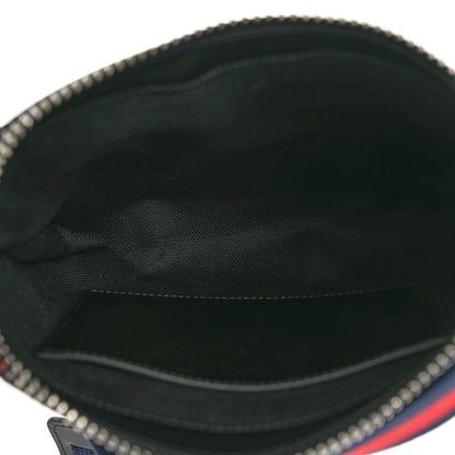 Gucci GG Supreme Monogram Web Small Flat Messenger Bag Black Grey 5 of 9