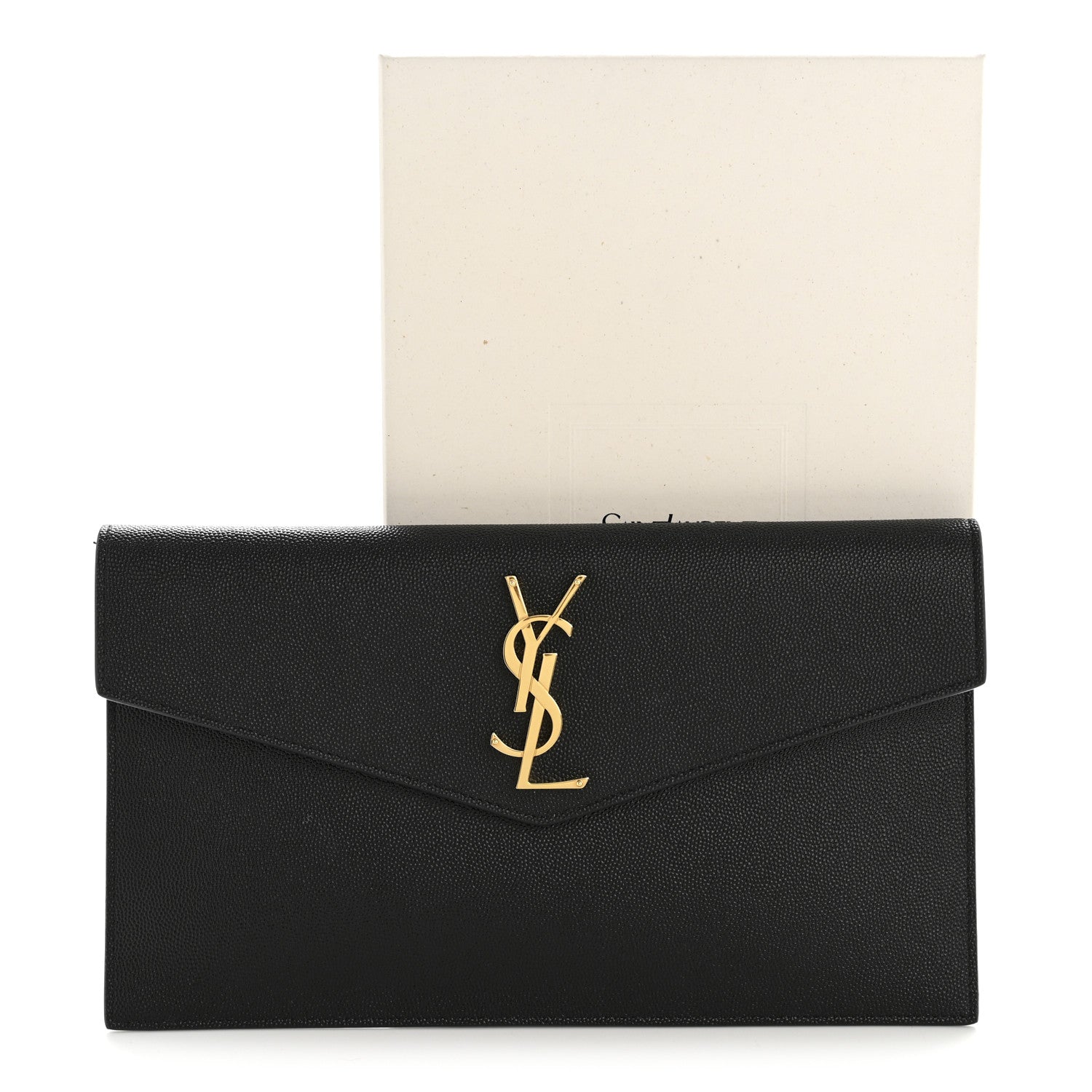 Saint Laurent Grain De Poudre Uptown Pouch Black 9 of 9