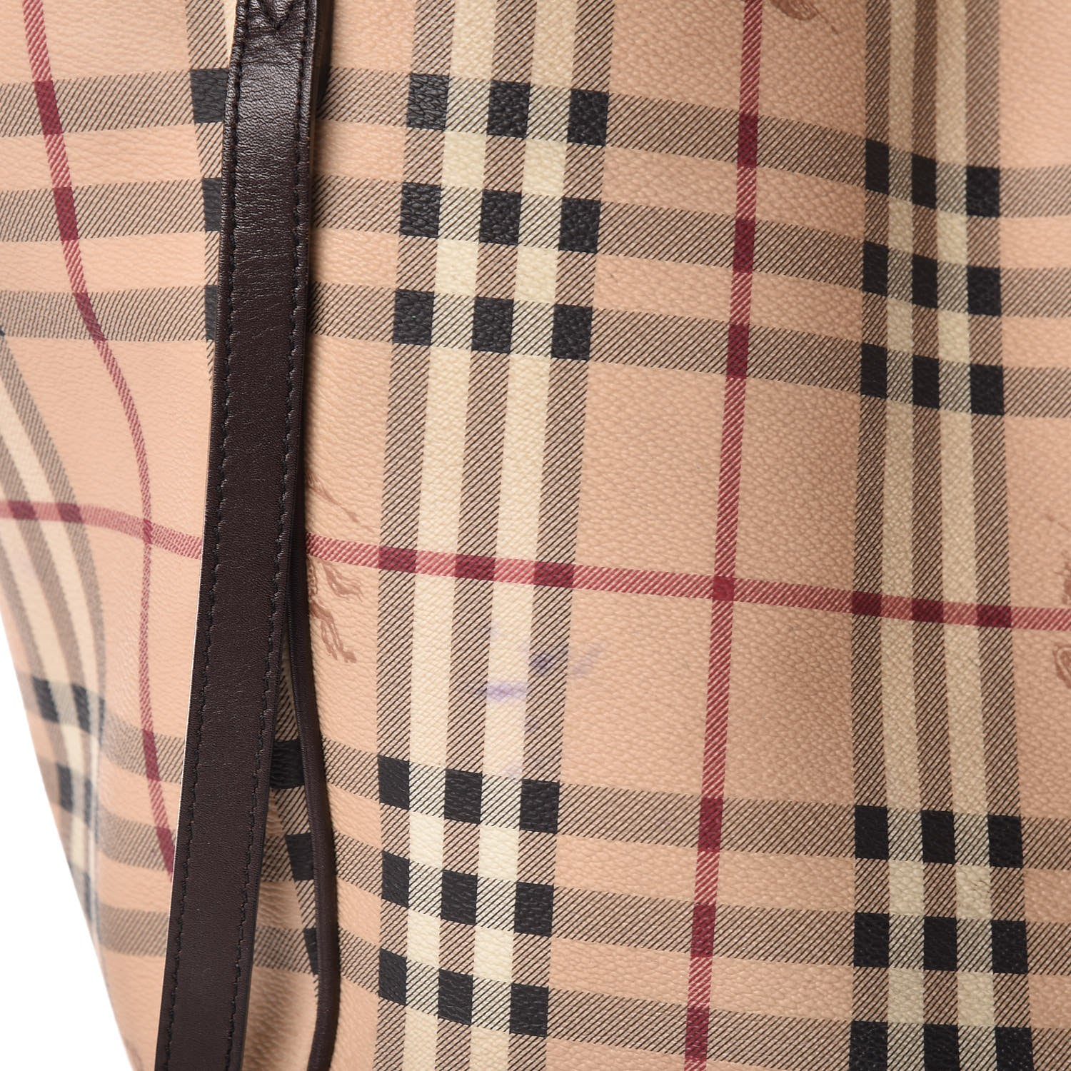 Burberry Haymarket Check Large Canterbury Tote Chocolate 10 of 13