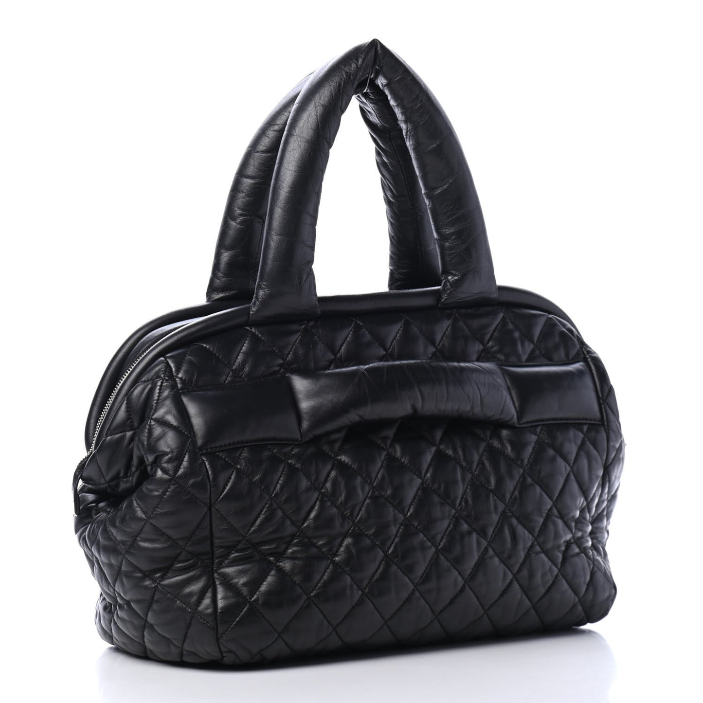 Lambskin Coco Cocoon Bowler Black