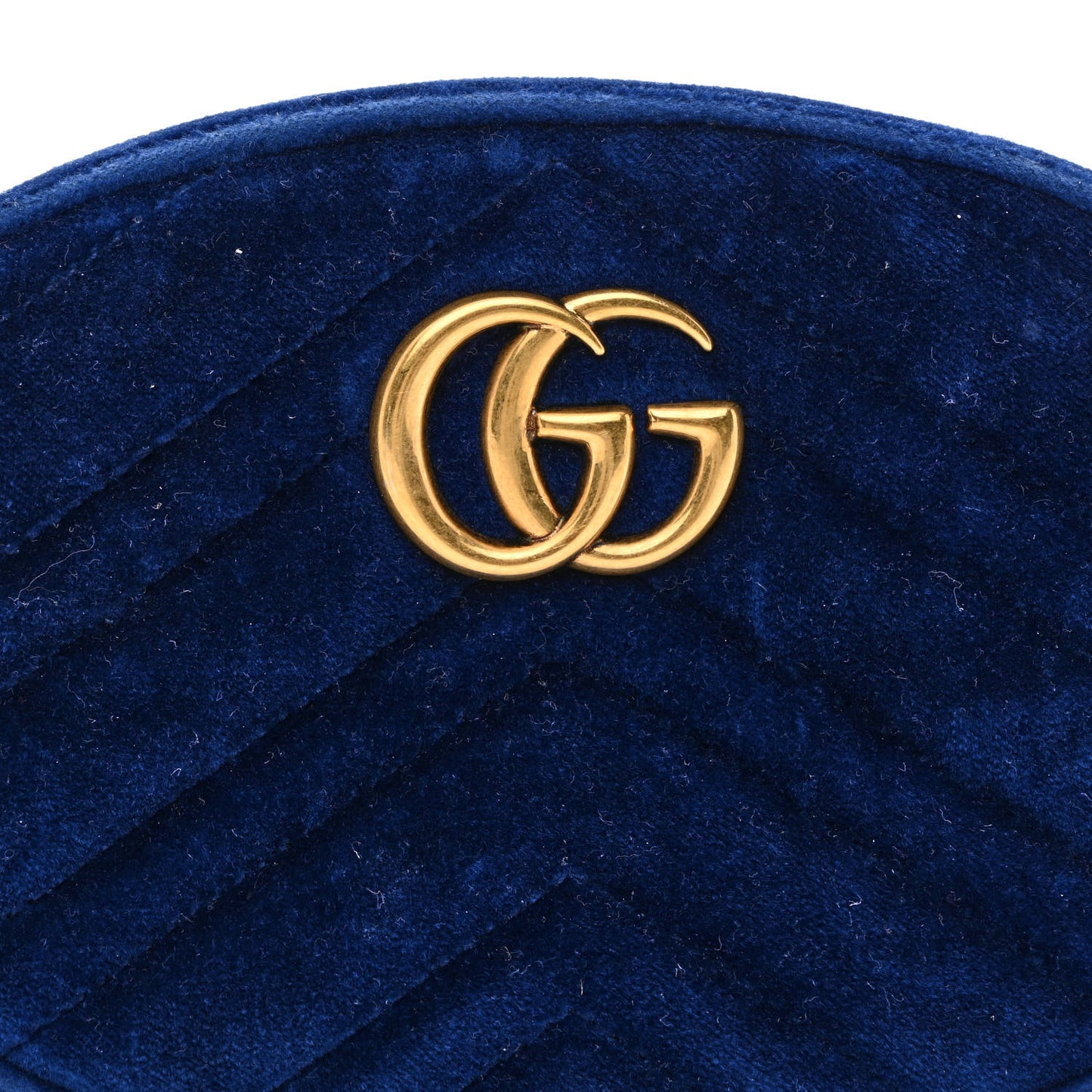 Velvet Matelasse GG Marmont Belt Bag 85 34 Cobalt Blue