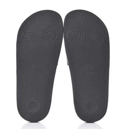 Gucci Rubber Logo Stamped Mens Slide Sandals 5 Black 6 of 8