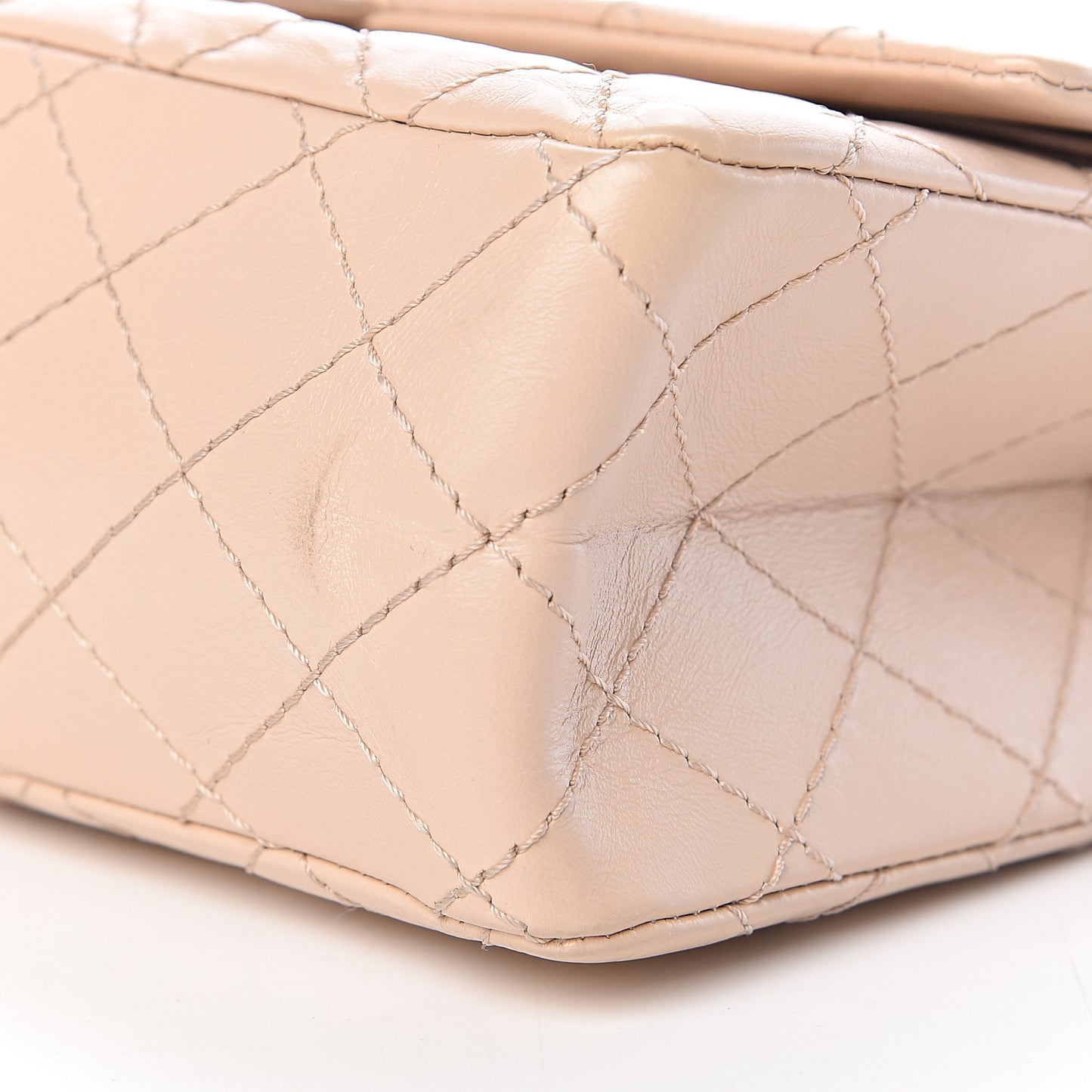 Aged Calfskin Quilted 2.55 Reissue 225 Flap Beige