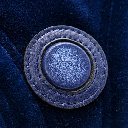 Gucci Velvet Matelasse GG Marmont Clutch Cobalt Blue 9 of 10