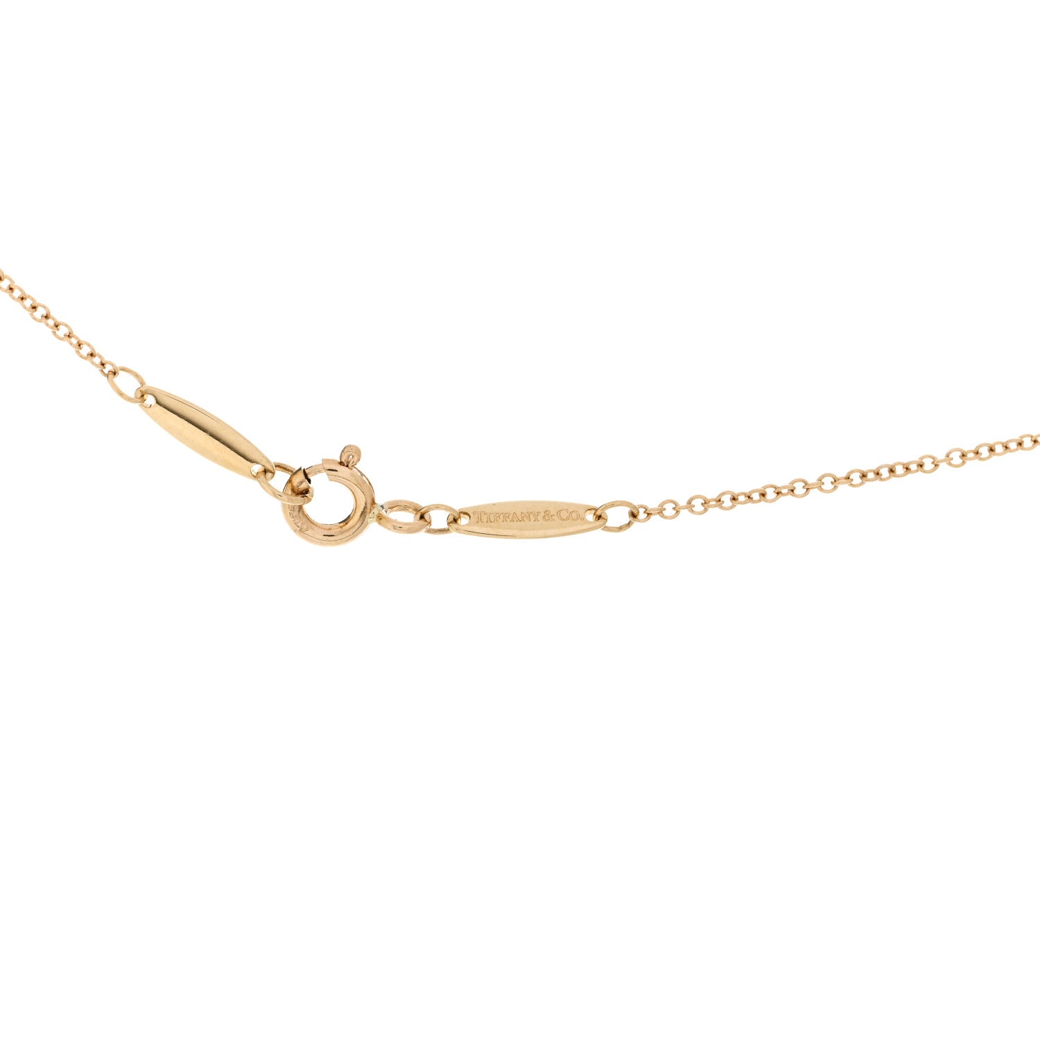 Tiffany 18K Yellow Gold Diamond .05ct Elsa Peretti Diamonds by the Yard Pendant Necklace 4 of 5