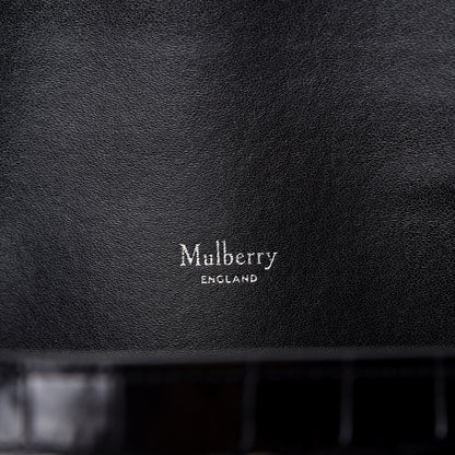 Mulberry Shiny Crocodile Small Darley Cosmetic Pouch Black 6 of 6