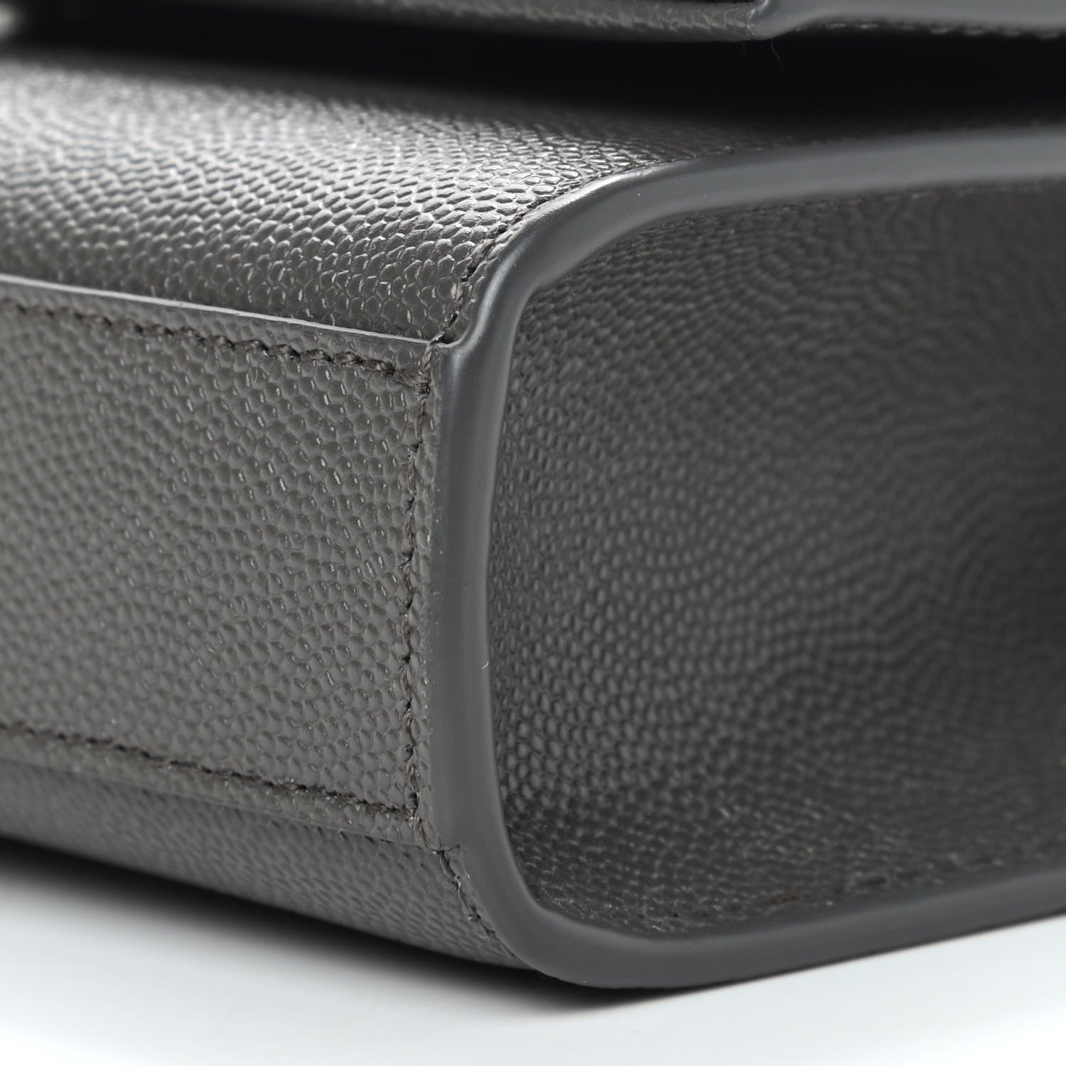 Saint Laurent Grain De Poudre Small Classic Monogram Kate Tassel Chain Wallet Gray 8 of 8