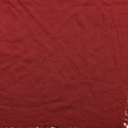 Louis Vuitton Silk Wool Monogram Shawl Pomme D'Amour 2 of 4