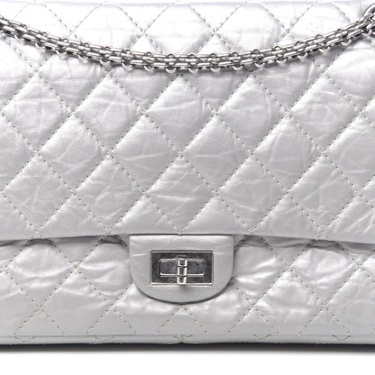 Chanel Metallic Aged Calfskin Quilted 2.55 Reissue 226 Flap Silver 12 of 13