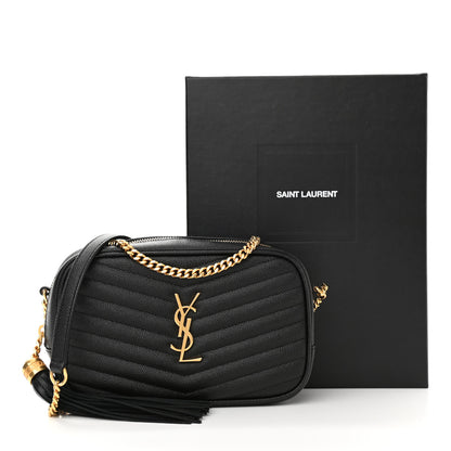 Saint Laurent Grain De Poudre Matelasse Monogram Mini Lou Camera Bag Black 11 of 11