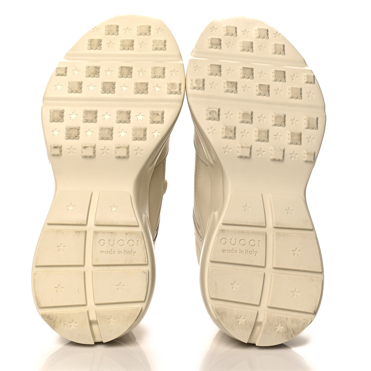 Gucci Calfskin Logo Womens Rhyton Sneakers 38 Ivory 5 of 7