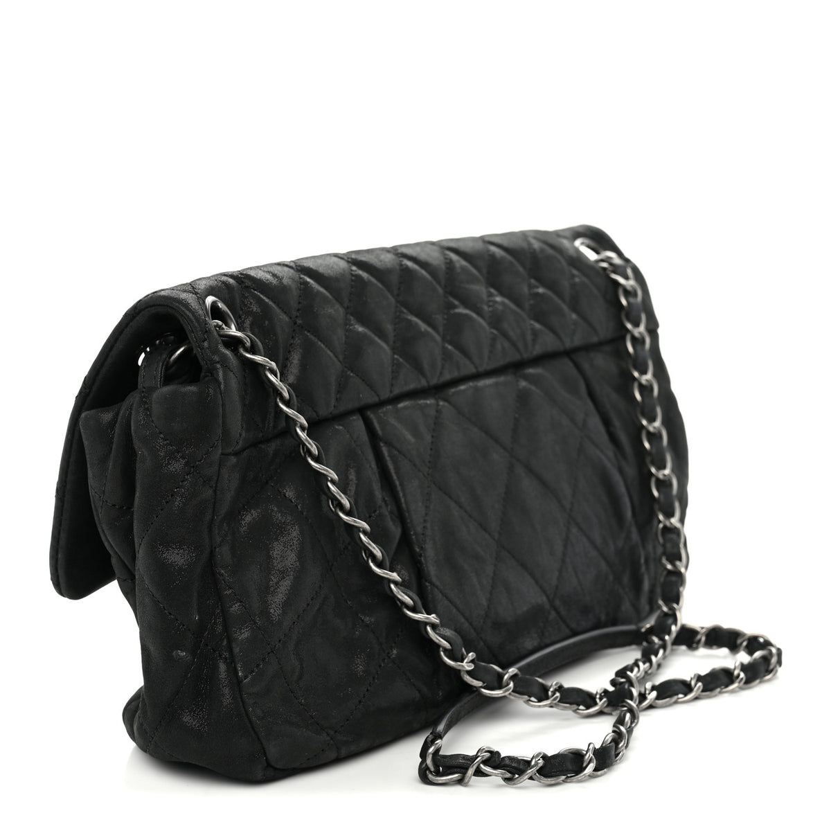 Chanel Iridescent Calfskin Quilted East West Flap Black 3 of 10