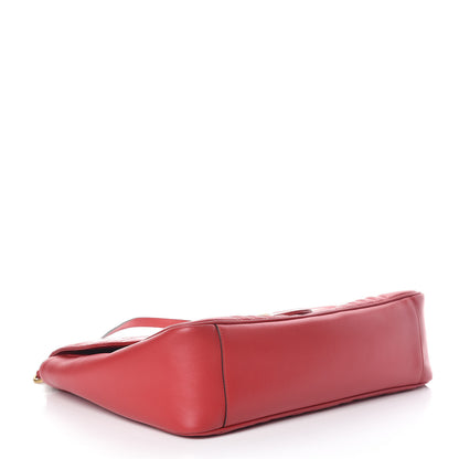 Gucci Calfskin Matelasse Large GG Marmont Shoulder Bag Hibiscus Red 4 of 9
