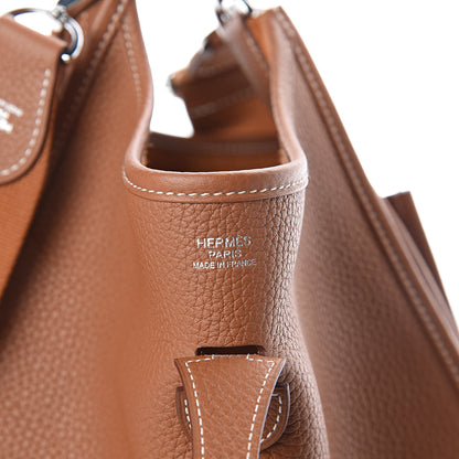 Hermes Taurillon Clemence Evelyne III PM Gold 5 of 8