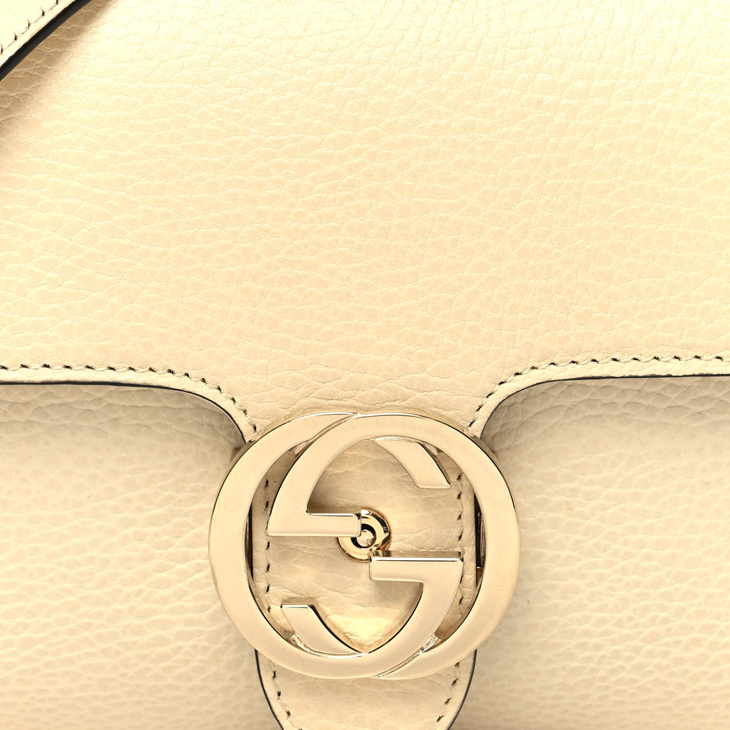 Gucci Dollar Calfskin Interlocking G Crossbody Bag Ivoire 8 of 12