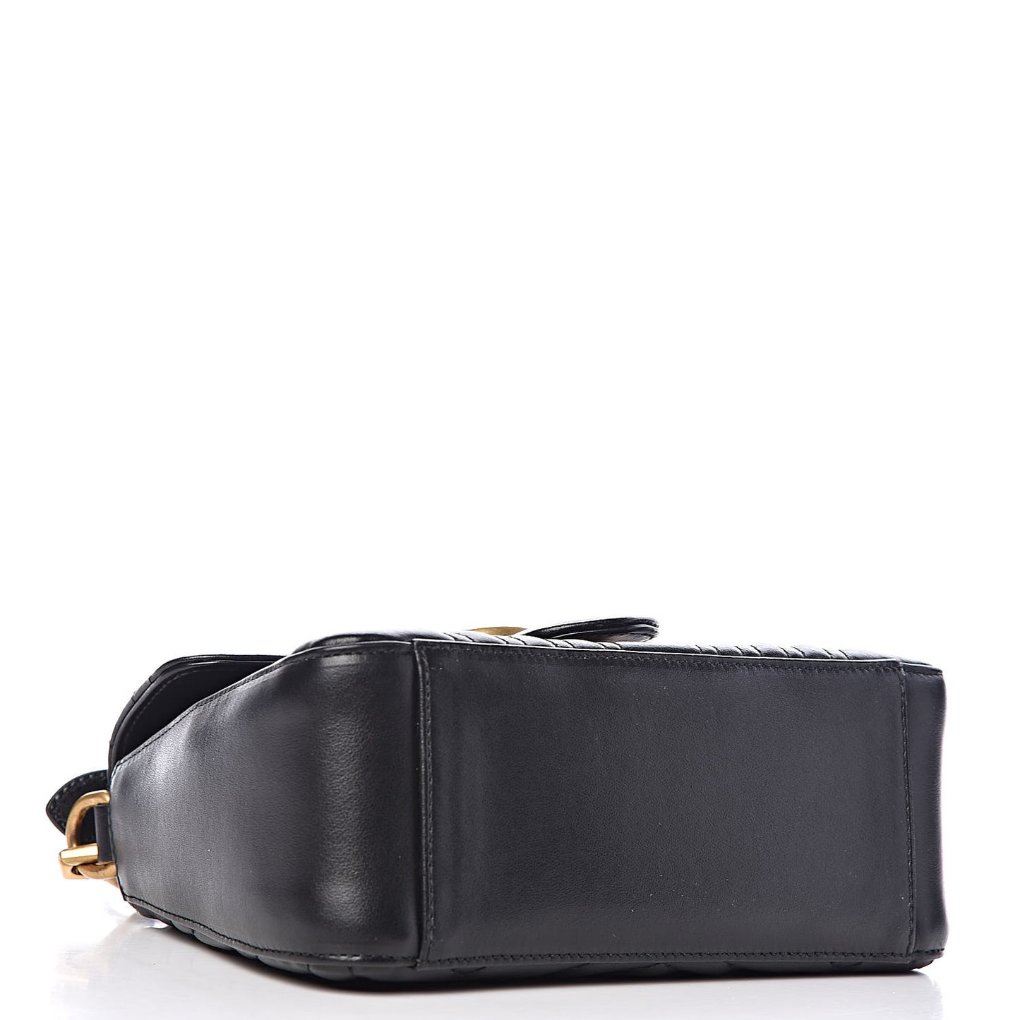 Calfskin Matelasse Mini GG Marmont Top Handle Shoulder Bag Black