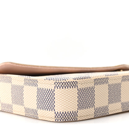 Louis Vuitton Damier Azur Pochette Felicie Chain Wallet Rose Ballerine 9 of 10