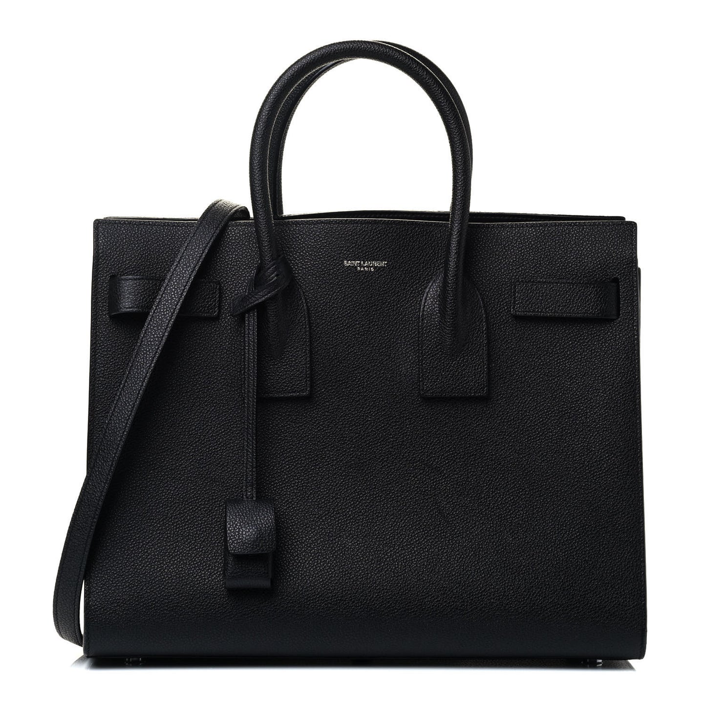 Grained Calfskin Small Sac De Jour Black