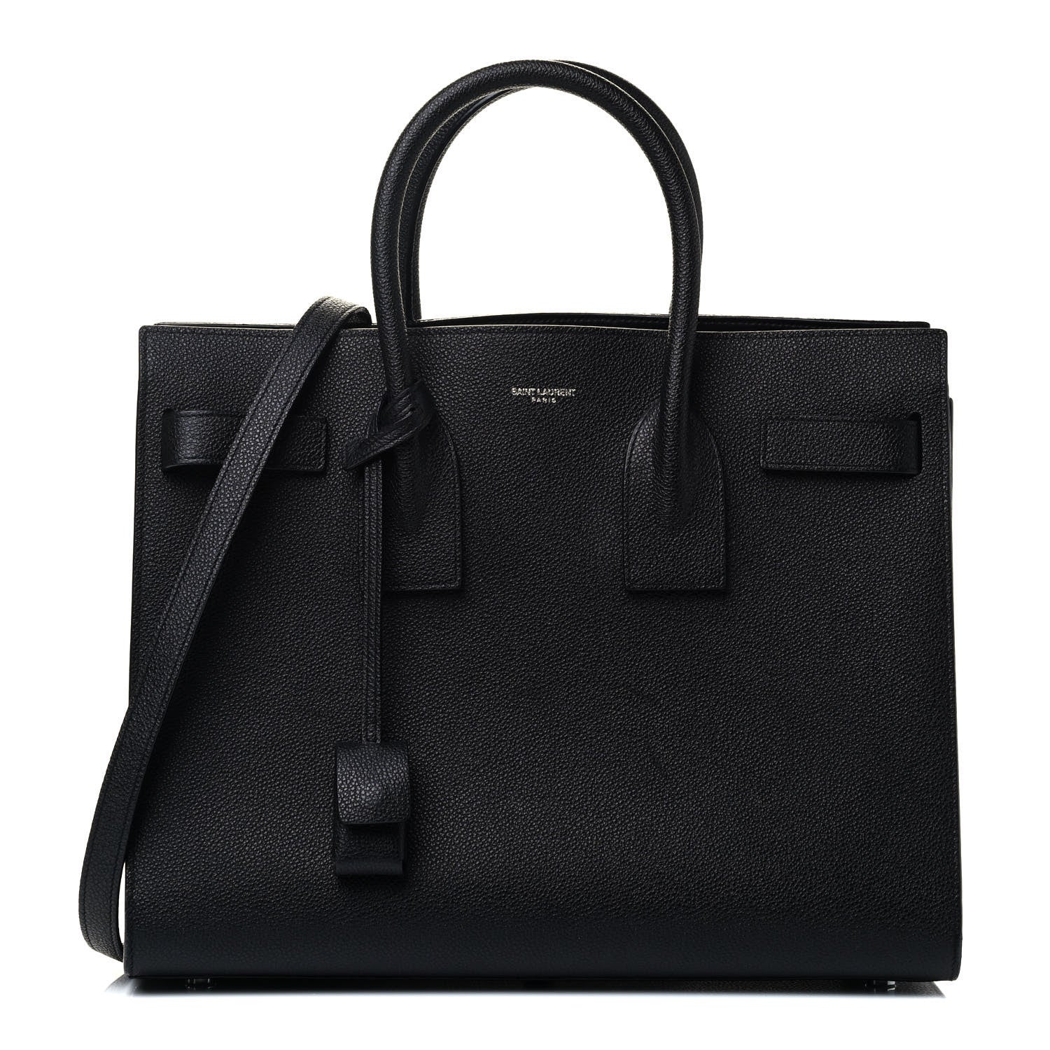 Saint Laurent Grained Calfskin Small Sac De Jour Black 1 of 9
