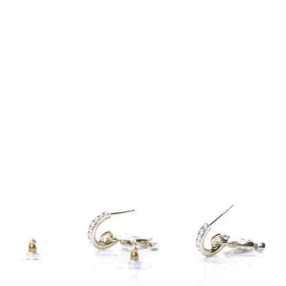 Chanel Pearl CC Hoop Drop Earring Gold 3 of 5