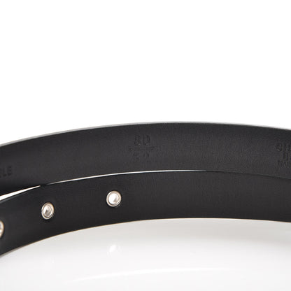 Chanel Glitter Calfskin CC Logo Skinny Belt 80 32 Charcoal 7 of 9