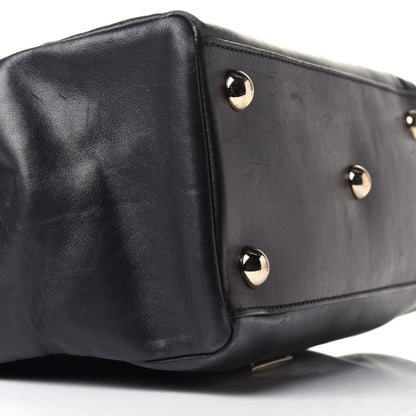 Valentino Garavani Vitello Large Rockstud Single Handle Flap Satchel Black 10 of 12