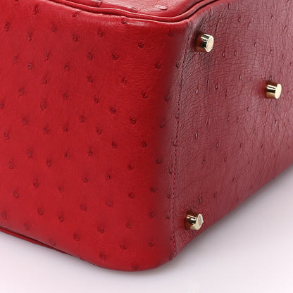 Hermes Ostrich Verso Lindy 30 Rouge De Coeur Rouge Piment 9 of 12
