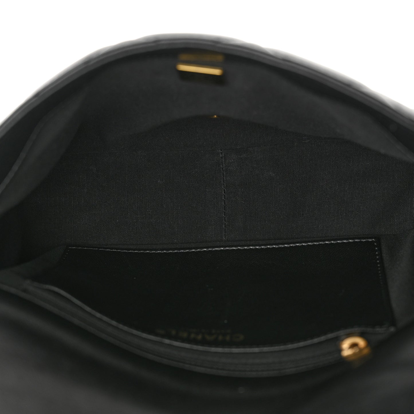 Lambskin Quilted Large CC Funky Town Flap Black