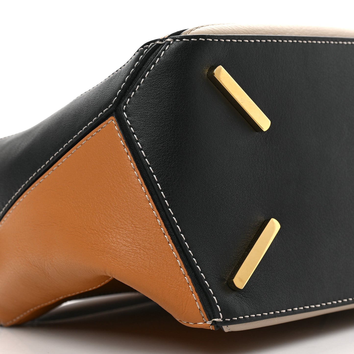 Grained Calfskin Medium Puzzle Bag Amber Light Oat