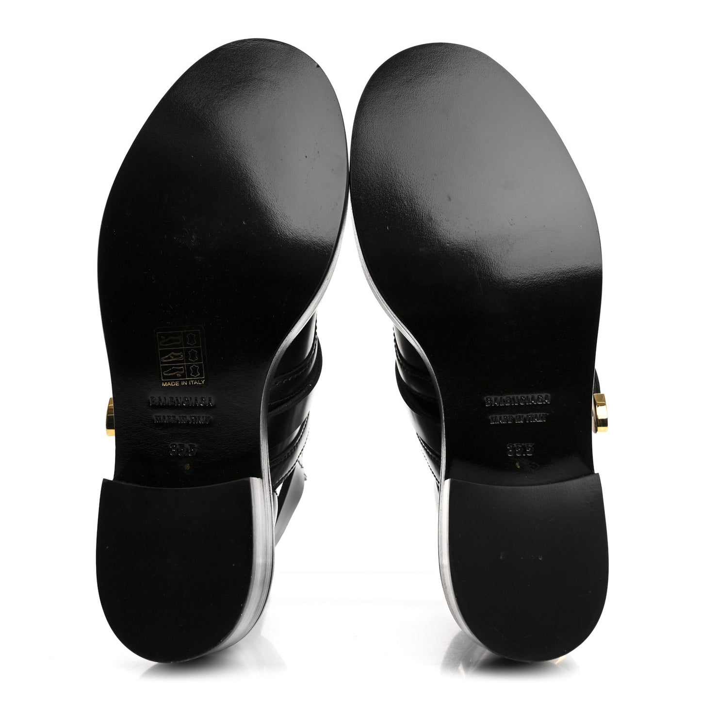 Brushed Calfskin Ceinture Ankle Boots 35.5 Black
