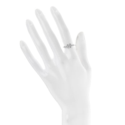 Tiffany 18K White Gold Diamond T Wire Ring 51 5.75 2 of 5