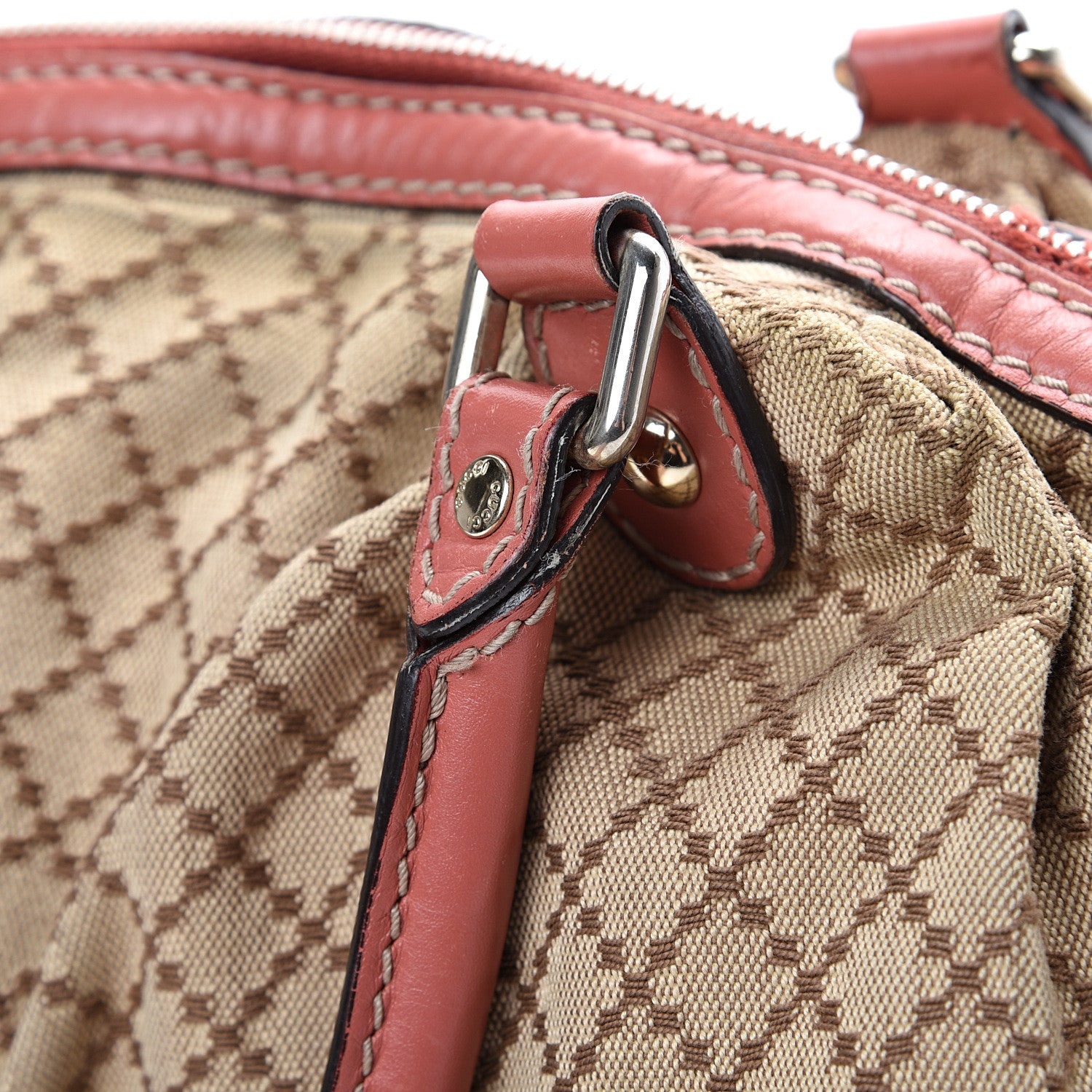 Gucci Diamante Medium Sukey Boston Interlocking G Charm Bag Pink 13 of 17
