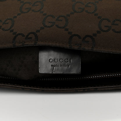 Gucci Nylon Monogram Flat Messenger Bag Brown 6 of 18