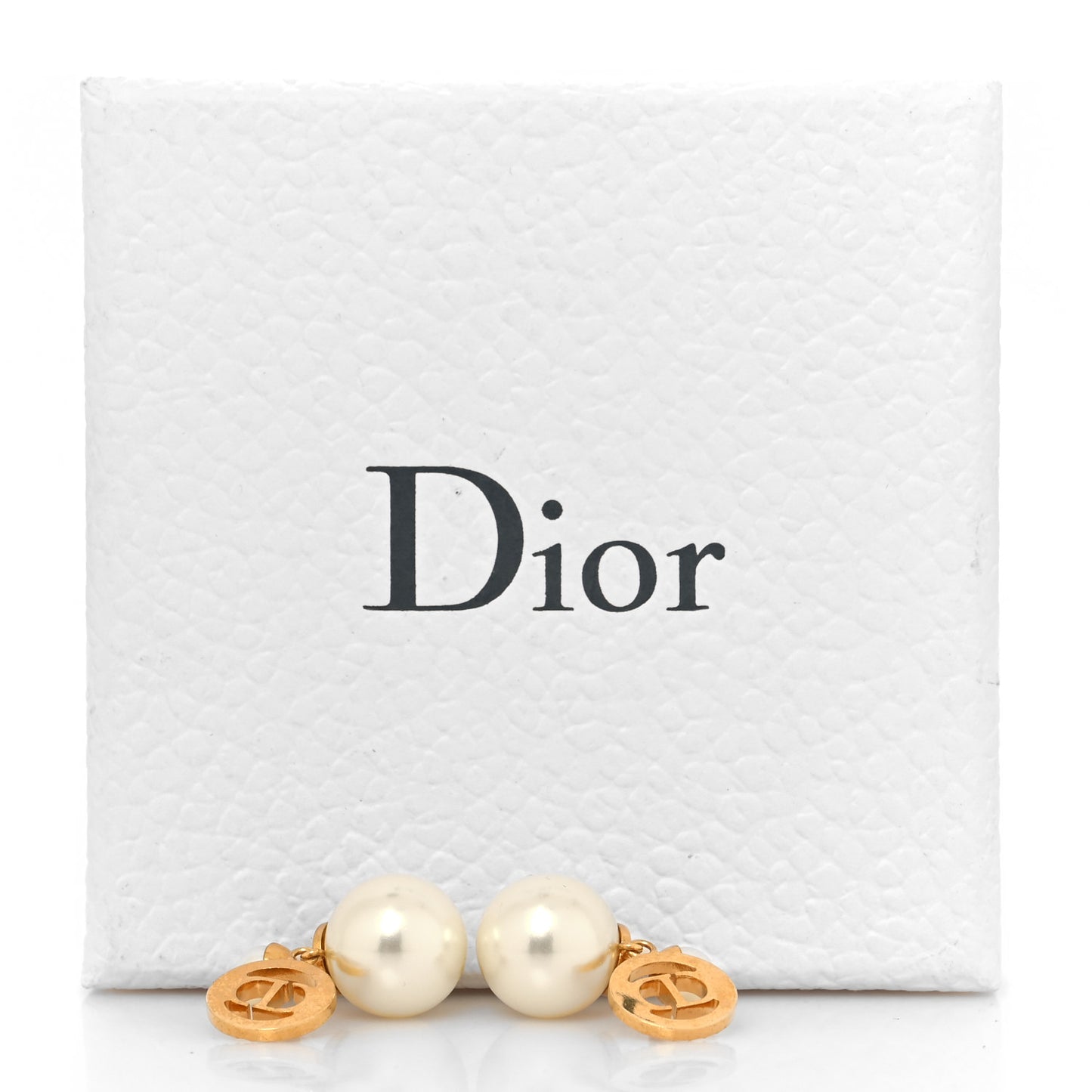 Pearl Crystal Dior Tribales Drop Earrings Gold Multicolor