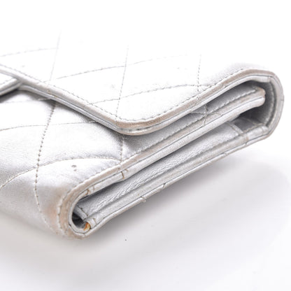 Chanel Metallic Lambskin Quilted Reissue Wallet Silver 15 of 22
