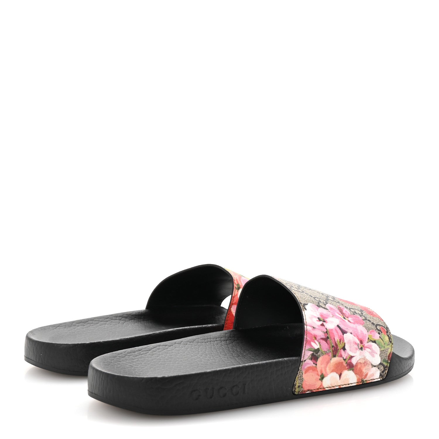 Gucci GG Supreme Monogram Blooms Slide Sandals 41 Beige Multicolor 5 of 9