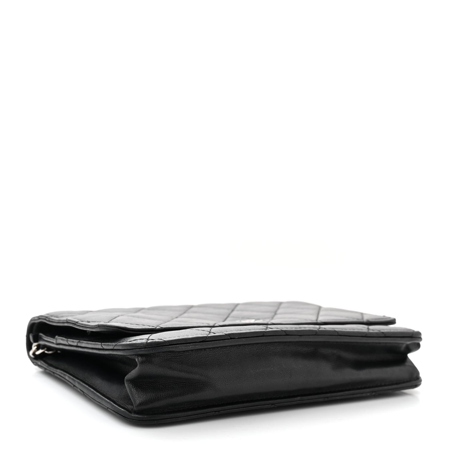Chanel Lambskin Quilted Wallet On Chain WOC Black 4 of 11