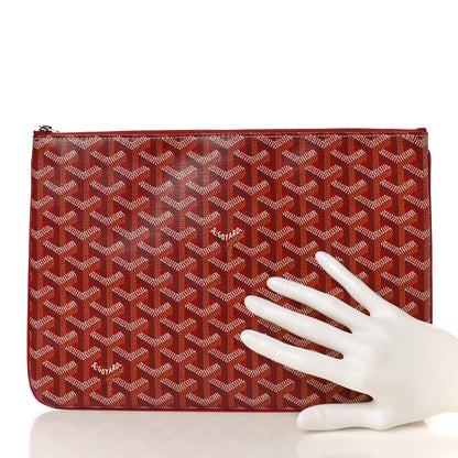 Goyard Goyardine Senat Pochette MM Burgundy 2 of 8