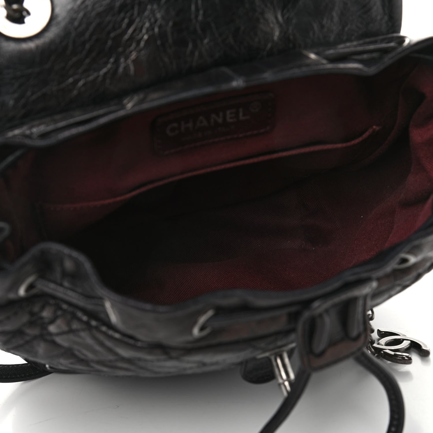 Chanel Glazed Calfskin Quilted Small Salzburg Mountain Backpack Black 4 of 7