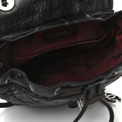 Chanel Glazed Calfskin Quilted Small Salzburg Mountain Backpack Black 4 of 7