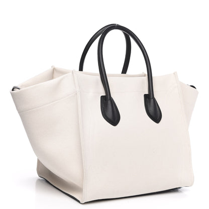 Celine Cotton Canvas Medium Phantom Luggage White 3 of 11