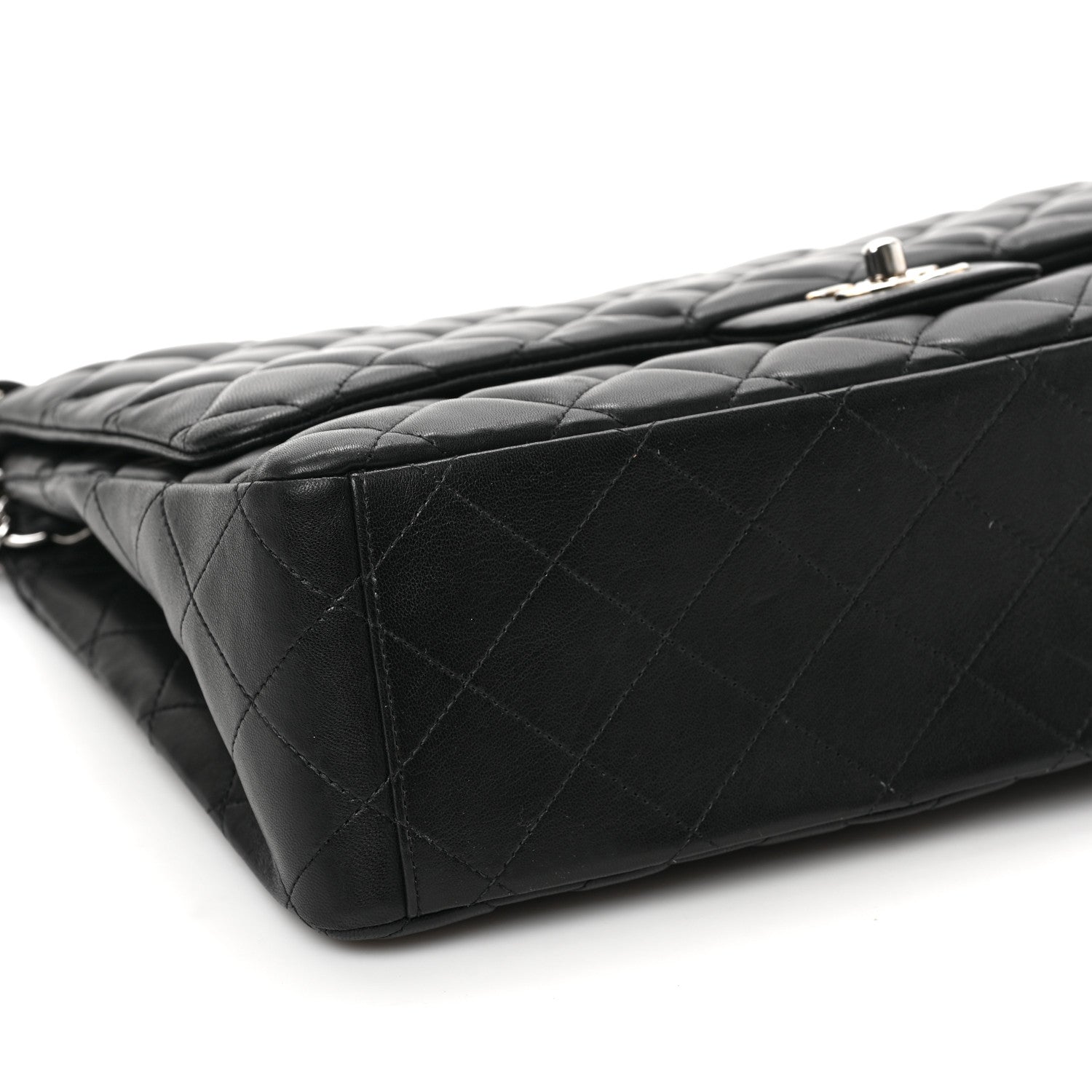 Chanel Lambskin Quilted Maxi Single Flap Black 8 of 10