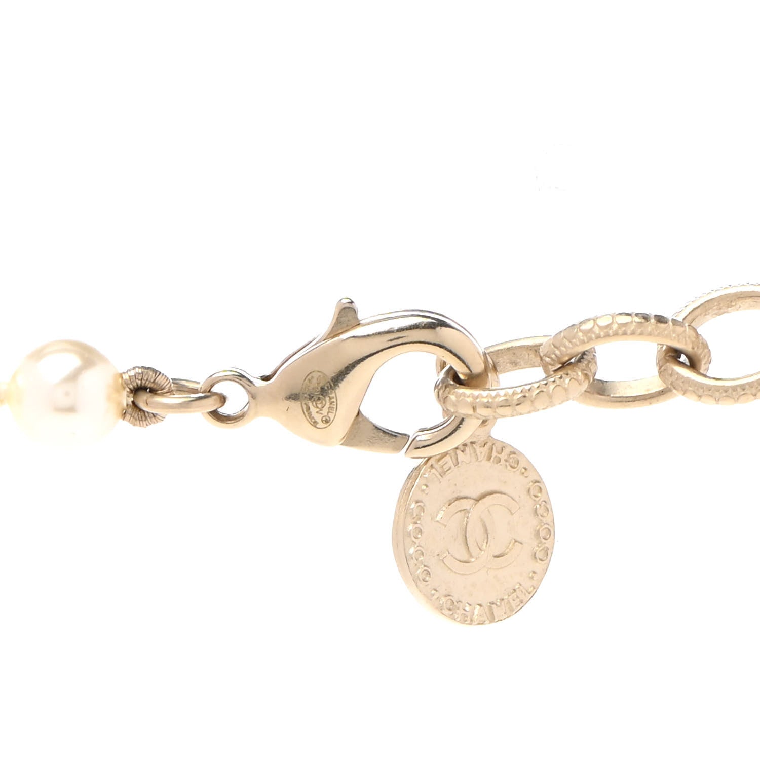 Chanel Pearl CC 100th Anniversary Necklace Light Gold 5 of 8